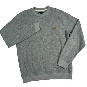 Billabong Mens M Gray Crew Neck Pullover Sweatshirt Casual Comfy Athleisure Norm